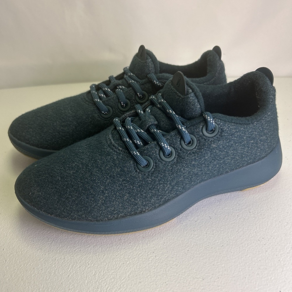 Allbirds Wool Runner Mizzle Sneaker Womens 7 Teal Blue Water Repellent